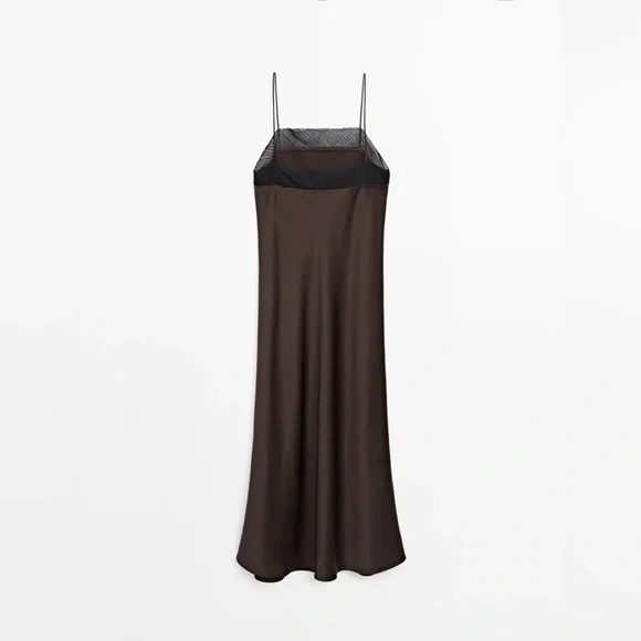 MASSIMO DUTTI ~ FLOWY LACE MIDI DRESS - Picture 10 of 11